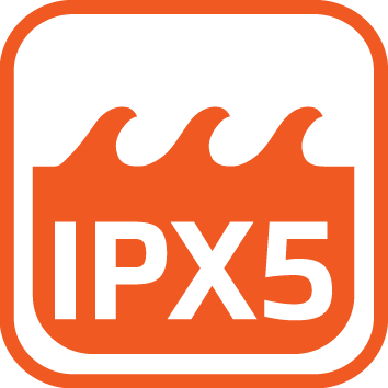 Water resistant (IPX5)
