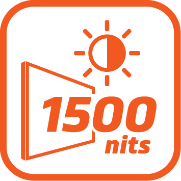 1,500ニト<br/>高輝度タッチスクリーン