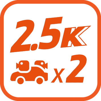 2.5K front & rear cam