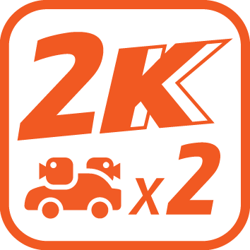 前後 2K カメラ 高画質同時録画