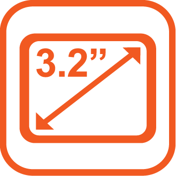 3.2 インチ画面