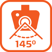 145° wide-angle camera