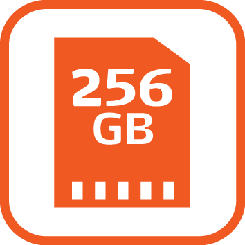 支援最大 256GB 記憶卡