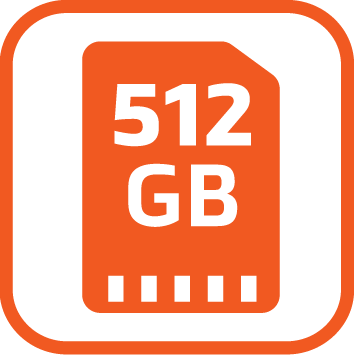 最大支援512G記憶卡