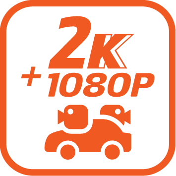 前2K 後1080P<br>雙鏡頭同步錄影